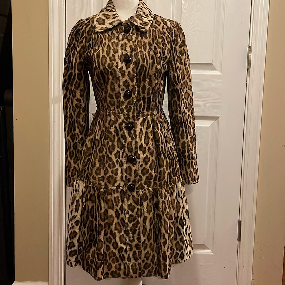 Leopard Print Faux Fur Coat